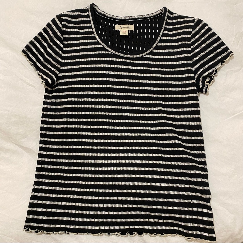 Madewell Lettuce-Edged Striped T-shirt